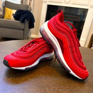 Nike Air Max 97 University Red Athletic Low Top Shoes CQ9896-600 Womens Size 8